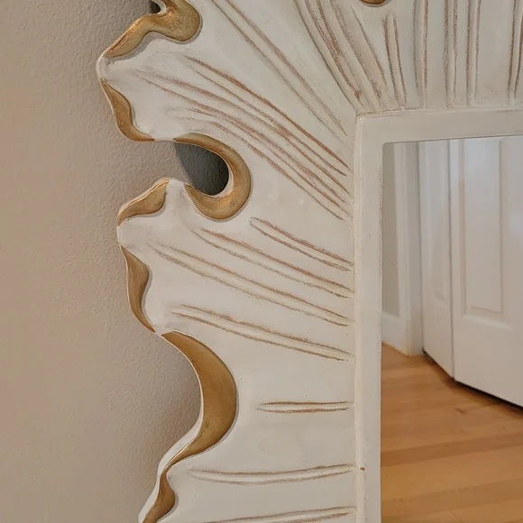 T.J.Maxx- Carved White and Gold Mirror - Picture 3 of 7